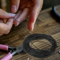 thumbnail image 4 of Shisuyan 1mm Cowhide Rope Manual Accessories Cowhide Rope DIY Cowhide Rope Handmade DIY Materials for Necklace Earrings (Black), 4 of 9