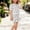 Beige, variant on Amidoa Girls Summer Outfits 2 Piece T Shirt Cute Short Sleeve Print Top and Casual Shorts Kids Clothing Sets,Green Size 2
