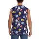 thumbnail image 4 of Balery Colorful Jellyfish Camisetas sin mangas para hombre, absorbe la humedad y protege contra el mal olor.-XX-Large, 4 of 7