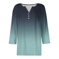 thumbnail image 2 of Sweet Home Farm 3/4 Sleeve T Shirts for Women Summer Plus Size V Neck Tops Floral Print Tees Tunic Casual Blouses V Neck T Shirts for Women Sky Blue, 2 of 5