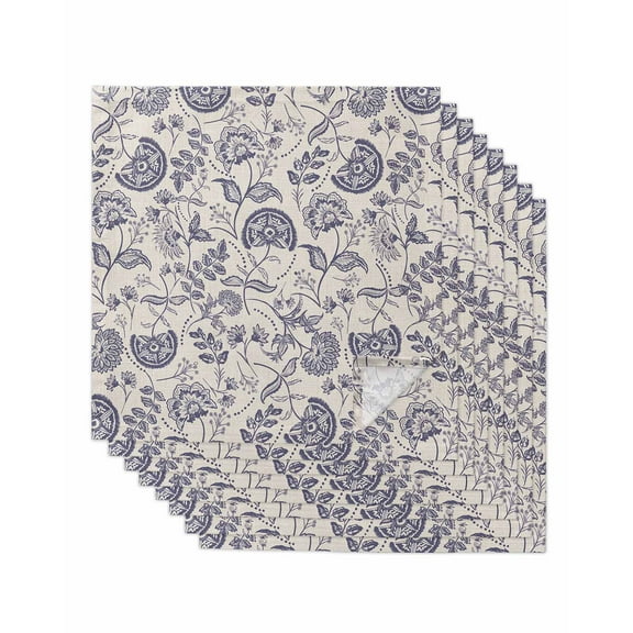 nqOlkjepod Vintage Spring Floral Cloth Napkins Set of 8 Reusable Dinner Napkins, Farmhouse Botanical Cocktail Napkin Washable Table Napkins for Wedding/Holiday Party/Baby Shower 20"x20"