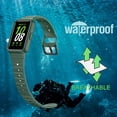 thumbnail image 4 of MYKOMI Compatible with Samsung Galaxy FIT3 Rugged Bumper Case with Band, Sport Silicone Protective Case for Samsung Galaxy FIT 3 Smart Watch for Women Men, 4 of 7