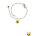thumbnail image 2 of Delight Jewelry Resin Bumble Bee Silver-tone Paw Infinity Link Chain Bracelet, 6"+2" Extender, 2 of 3