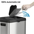 thumbnail image 3 of iTouchless 16 Gallon Touchless Trash Can and Recycle Bin, Stainless Steel, Dual-Compartment (8 Gal each), Kitchen Recycling and Garbage, 3 of 7
