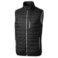 thumbnail image 2 of Men's Cutter & Buck Black Alabama Crimson Tide Big & Tall Rainier PrimaLoft Eco Full-Zip Puffer Vest, 2 of 3