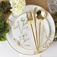 thumbnail image 2 of Novelty Modern Flatware Cutlery Disposable Plastic Gold Combo Set 32 Pieces, 2 of 4