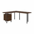 thumbnail image 3 of Bush Architect Engineered Wood L-Shaped Desk with Drawers in Modern Walnut, 3 of 8