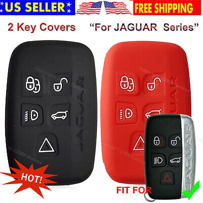 Black Silicone Bag Remote Smart Key Case Cover Shell For Jaguar XJ XK XF XFR Fob 