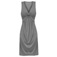 thumbnail image 6 of Duoif Formal Dresses for Women 2025 Sleeveless Front V Neck Casual Summer Dress Cute Bodycon Dresses Womens Dresses Grey XXL, 6 of 6