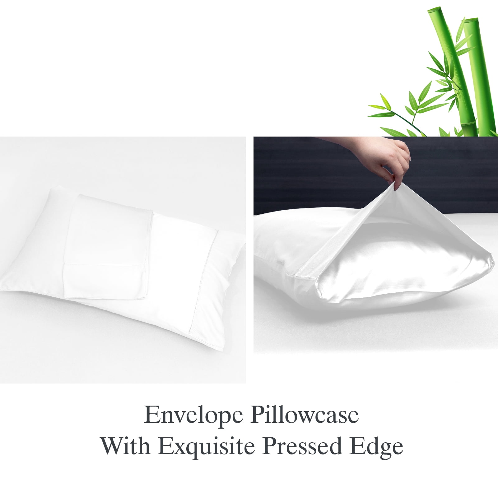 Lidoloka Luxury Bamboo Bed Sheets Set Queen 4 Pcs for Adult,Soft&Cool,16" Deep Pocket,White