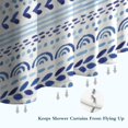 thumbnail image 6 of Blue Striped Geometric Pattern Shower Curtain 36"x72" ,Bathroom Decorative Shower Curtains Set with 12 Hooks,Modern Waterproof Washable Shower Curtain, 6 of 6