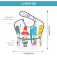 thumbnail image 4 of Susaid Gnomes Summer Print Bibs for Babies Toddlers Adjustable Waterproof Free Soft Durable Bibs for eating with Large Pocket Food Catcher, 4 of 8