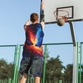thumbnail image 5 of Pofeuu Red And Blue Fire Wolf Print Basketball Jersey, Shirts for Men Youth Basketball Jersey Crew Neck-XX-Large, 5 of 6