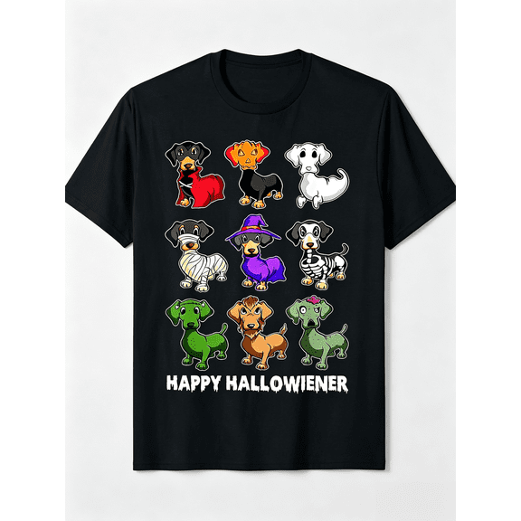 Happy Hallowiener T-Shirt Dachshund Halloween Costume Tee