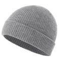 thumbnail image 2 of Trawler Beanie Watch Hat Roll-up Edge Skullcap Fisherman Beanie for Men Women, 2 of 8