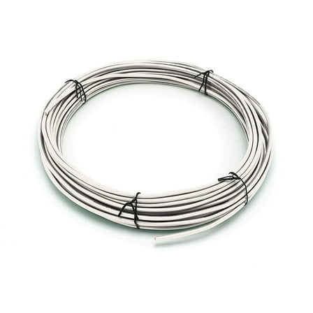 50 Feet (15 Meter) - Insulated Solid Copper THHN / THWN Wire - 10 AWG, Wire is Made in the USA, Residential, Commerical, Industrial, Grounding, Electrical rated for 600 Volts - In White