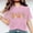 Pink, variant on Happy Mother's Day Shirts Womens Shirts Women Mother's Day Gift Mom Flower Print Short Sleeve Round Neck T-shirt Pattern Top Black M