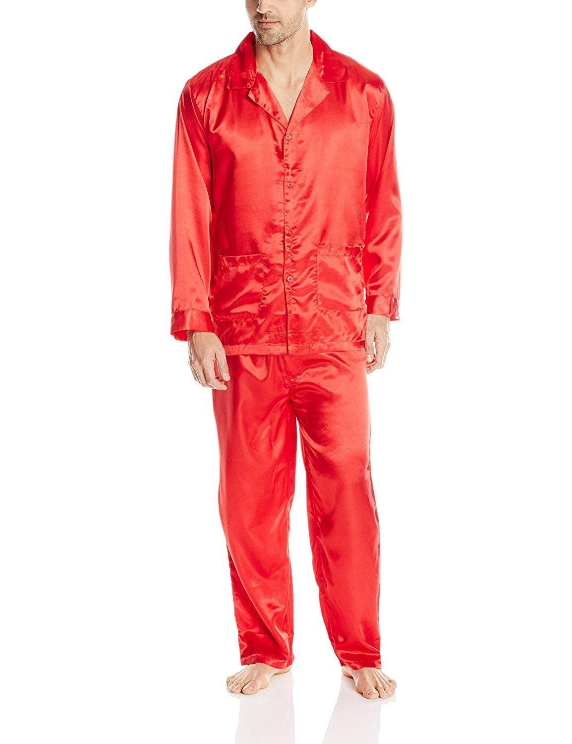 Plus Size Red Satin Pajamas Mens Red Satin Pajamas Men Satin Silk