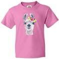 thumbnail image 3 of Inktastic Cute Llama with Flower Youth T-Shirt, 3 of 5