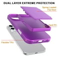 thumbnail image 4 of Dteck Case for iPhone 16 Pro Max Shockproof  Wallet Case with Card Holder (3-4 Cards) & Hidden Mirror, Military Grade Drop Protection, Rugged Protective Flip Cover for iPhone 16 Pro Max,Darkpurple, 4 of 7