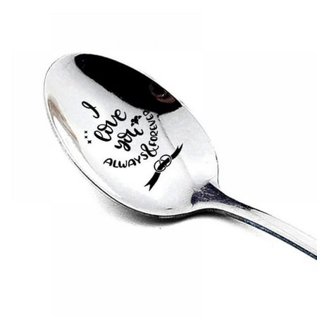 

Engraved Spoon - I Love You Engagement / Wedding / Proposal Gift Father s Day / Mother s Day Gifts Romantic Love Gift For Him / Her - Stainless Steel Engraved Spoon Gift - 7 Inch A2