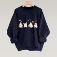 thumbnail image 2 of Certgust Mock Neck Sweatshirt Under $10 Womens Pullover Funny B Print Long Sleeved O Neck Fashion Warm Autumn Winter Sweatshirt Tops, 2 of 8