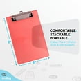 thumbnail image 3 of Enday Memo Clipboard with Ruler Heavy Duty Plastic Clipboards for Medical, Office, School Use Red, 3 of 7