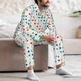 thumbnail image 7 of Vsdgher Colorful Geometric Mens Pajama Set, Soft Warm Long Sleeve Sleepwear, Cozy Button-Down Pjs for Men-Large, 7 of 7
