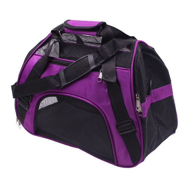 Laklulu Pet Supplies Bolsas plegables para mascotas, bolso de hombro portátil de peluche para perros y gatos
