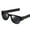 Black, variant on Folding Sunglasses with Slap Bracelet Arms - Blue Lenses - Folds in Half at The Bridge and Snaps to Your Wrist or Bag Blue