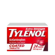 Tylenol Extra Strength Coated Tablets with Acetaminophen 500mg, 24 Ct