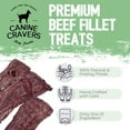 thumbnail image 4 of Canine Cravers Single Ingredient Dog Treats – Premium Beef Fillets – Human Grade Air Dried Hypoallergenic Pet Food – Grain, Gluten, and Soy Free – 100% All Natural 5.3 oz Bag, 4 of 8
