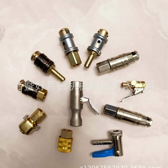 Self Locking Air Compressor Tire Inflator Quick Inflation Hose Adapter Replacement for Car