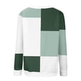thumbnail image 4 of Samickarr Clearance Women'S Plaid Print Fashion Casual Round Neck Long Sleeve Pullover Knitted Striped Top, 4 of 5