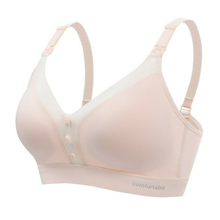 

Women s Cotton Maternity Underwear，Deep V Breathable Front Open Breast Feeding Bra