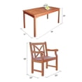 thumbnail image 3 of Vifah Malibu 7 Piece Wood Patio Dining Set, 3 of 4