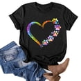 thumbnail image 5 of Womens Shirts Casual Crewneck Cap Sleeve T Shirt Cute Summer Tops Loose Knitted Blouses, 5 of 6