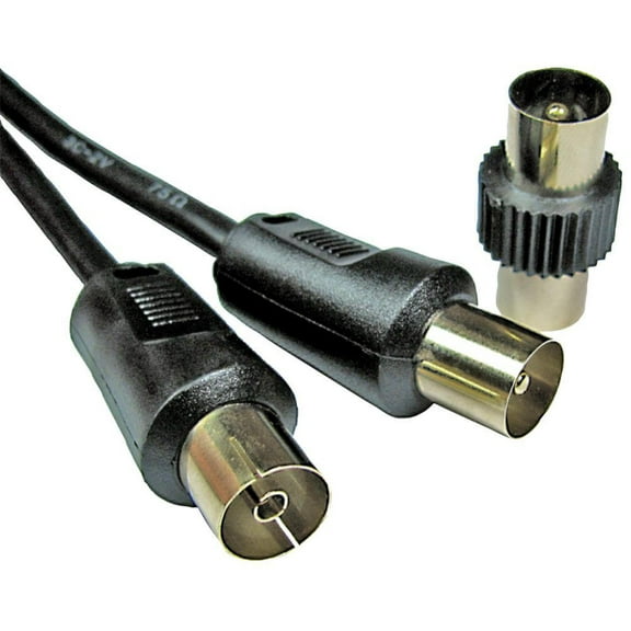 RARAION - TV Aerial Coaxial Lead, Male to Female, Black, 5m