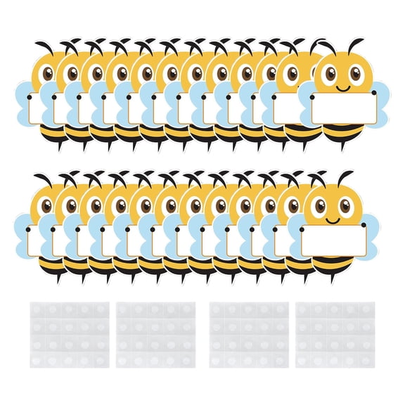 OIUR Bulletin Board Bumble Bee Cutouts Bee Shaped Paper Name Tags Student Nameplates for Classroom Cubbies Desks