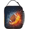 thumbnail image 3 of Ice Fire Football Reusable Lunch Box Insulated LunchBox Cooler Lunch Bag, 3 of 7