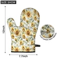 thumbnail image 6 of White Green Leaf Sunflower Pattern Shower Curtain OneSize ,Bathroom Decorative Shower Curtains Set with 12 Hooks,Modern Waterproof Washable Shower Curtain, 6 of 7