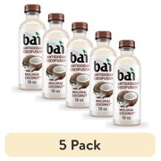 (5 pack) Bai Molokai Coconut Antioxidant Infused Flavored Water, 18 fl oz, Bottle