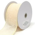 thumbnail image 1 of Frosted Net Wired Ribbon, Cream, 2-1/2-Inch, 10 Yards, 1 of 1