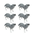 thumbnail image 4 of Modelo de animal de lobo ártico NikouMX 6 piezas figuras de lobo juguetes de animales salvajes, 4 of 8
