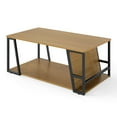 thumbnail image 4 of Gymax 40'' Coffee Table & 2-Tier Modern Farmhouse Center Table w/Storage Shelf Natural, 4 of 9