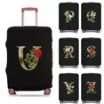 thumbnail image 2 of Luggage Cover Protective Suitcase Trolley Case Dust Cover 18 To 28 Inch Golden Flower Series Pattern Elastic Travel Protective 8Golden flower C M, 2 of 6