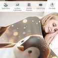 thumbnail image 3 of Orinice Penguins Snow Winter Warm Lightweight Blanket Soft Fleece Blankets Throw Blanket Living Rooms Sofa Decor Cow Gifts Blanket All Seasons Super Soft Blanket for All Seasons Christmas, 3 of 6