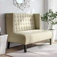 thumbnail image 2 of Pulaski Accentrics Home Shelter Back Upholstered Settee in Sateen Hemp, 2 of 8