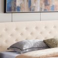 thumbnail image 3 of Lera Contemporary Upholstered King Bed Platform, Beige and Black, 3 of 13