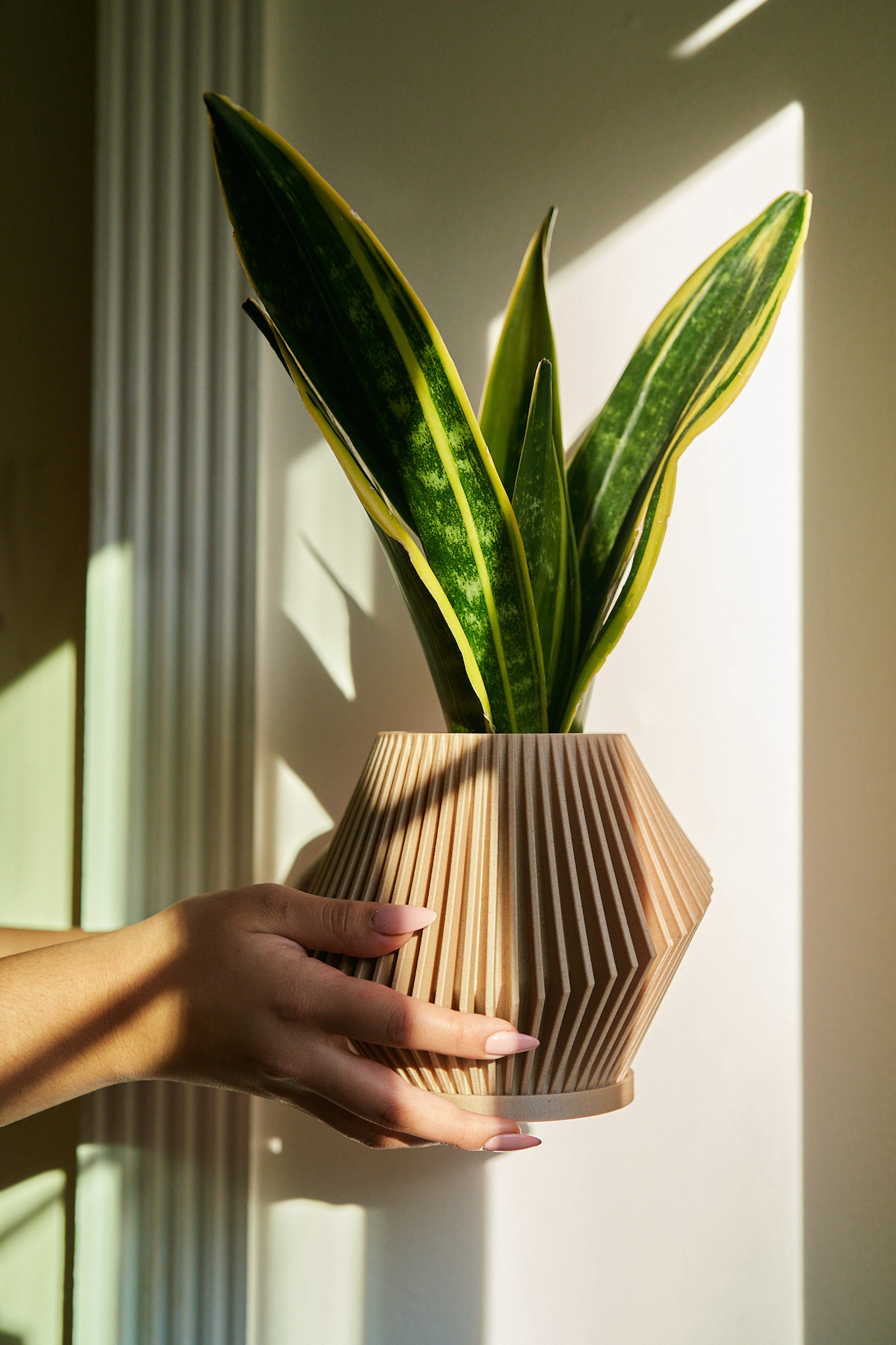 Woodland Pulse Scented Flower Pot, Feels Good to Hold, Beige DISC Plant Pot